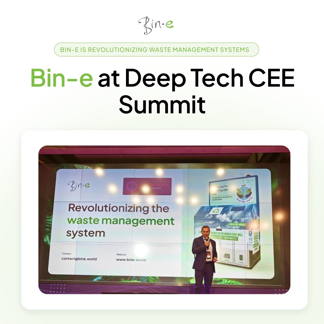 bineworld's tweet image. Terrific NEWS! Bin-e wins at Deep Tech CEE Summit! 🏆
Our innovative solutions have been recognized by industry experts. We&apos;re excited to continue pushing the boundaries of technology and making a positive impact.
Stay tuned for more updates!
#Bine #DeepTechCEE #Innovation #AI