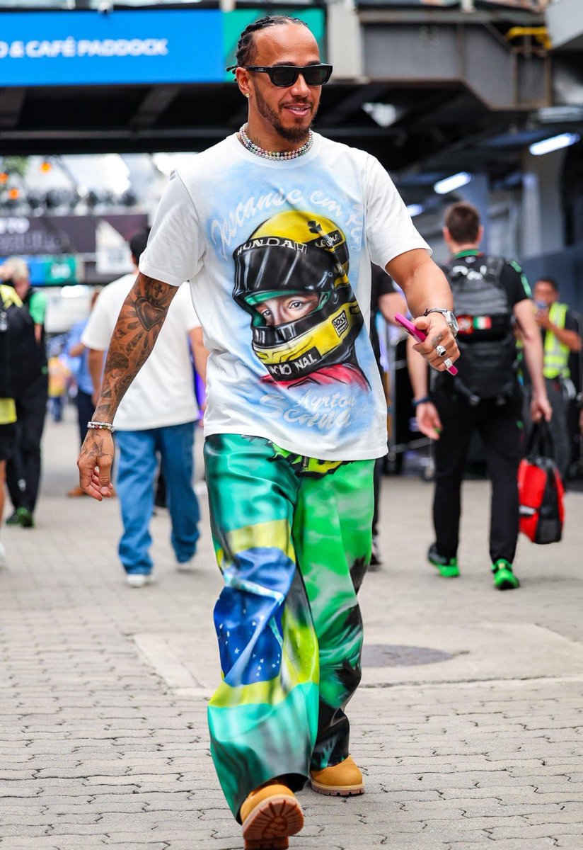 fiagirly's tweet image. Lewis Hamilton arriving in the paddock for Media Day in Brazil! 🇧🇷