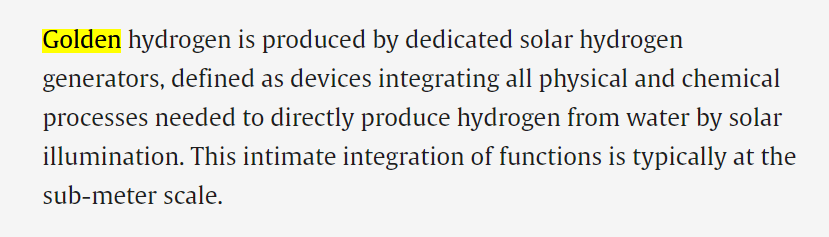 This is the first time I have come across this flavour of hydrogen! Its from a useful review paper in Current Opinion in Green and Sustainable Chemistry. See it at tinyurl.com/4aykrtce