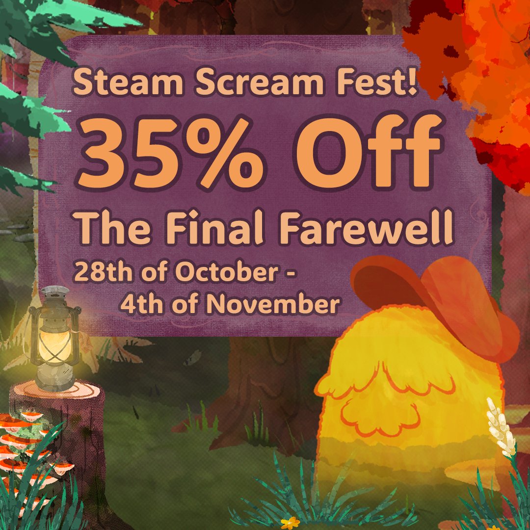Happy #Halloween from the Studio Witchstar team! 🎃

The Final Farewell is still 35% off ⬇️⬇️⬇️
store.steampowered.com/app/2803140/Th…
