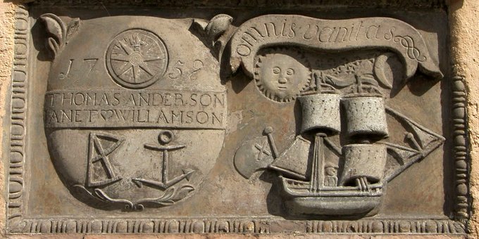tourscotland's tweet photo. Tour #Scotland Travel Blog video of a historic and extremely rare #Marriage #Lintel on ancestry, genealogy, #Scottish family history visit and trip to #Newburgh, #North #Fife A record of the wedding of Thomas Anderson and Janet Williamson in 1759 https://t.co/Kf314Ni2Y7 https://t.co/s86uOXkgqC