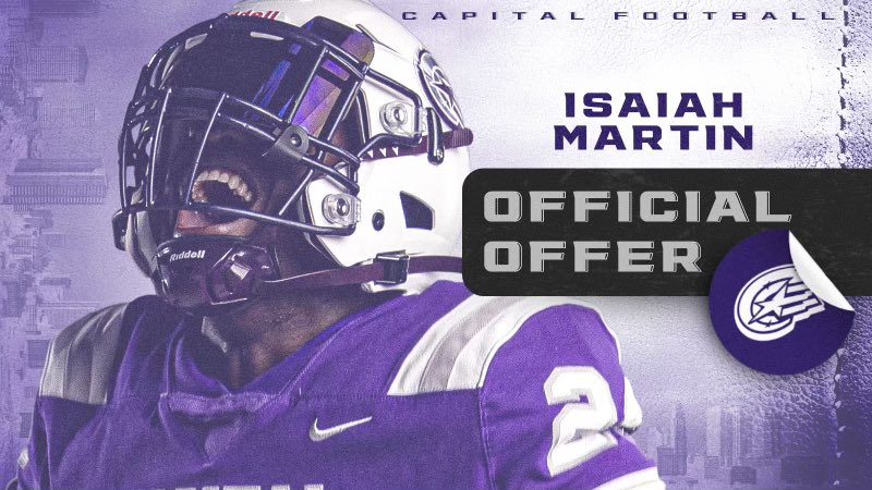 I am blessed to say I have received my 2nd D3 offer <a href="/CapitalU_FB/">Capital University Football</a>, thank you <a href="/Coachcalexander/">Charles Alexander</a> !!