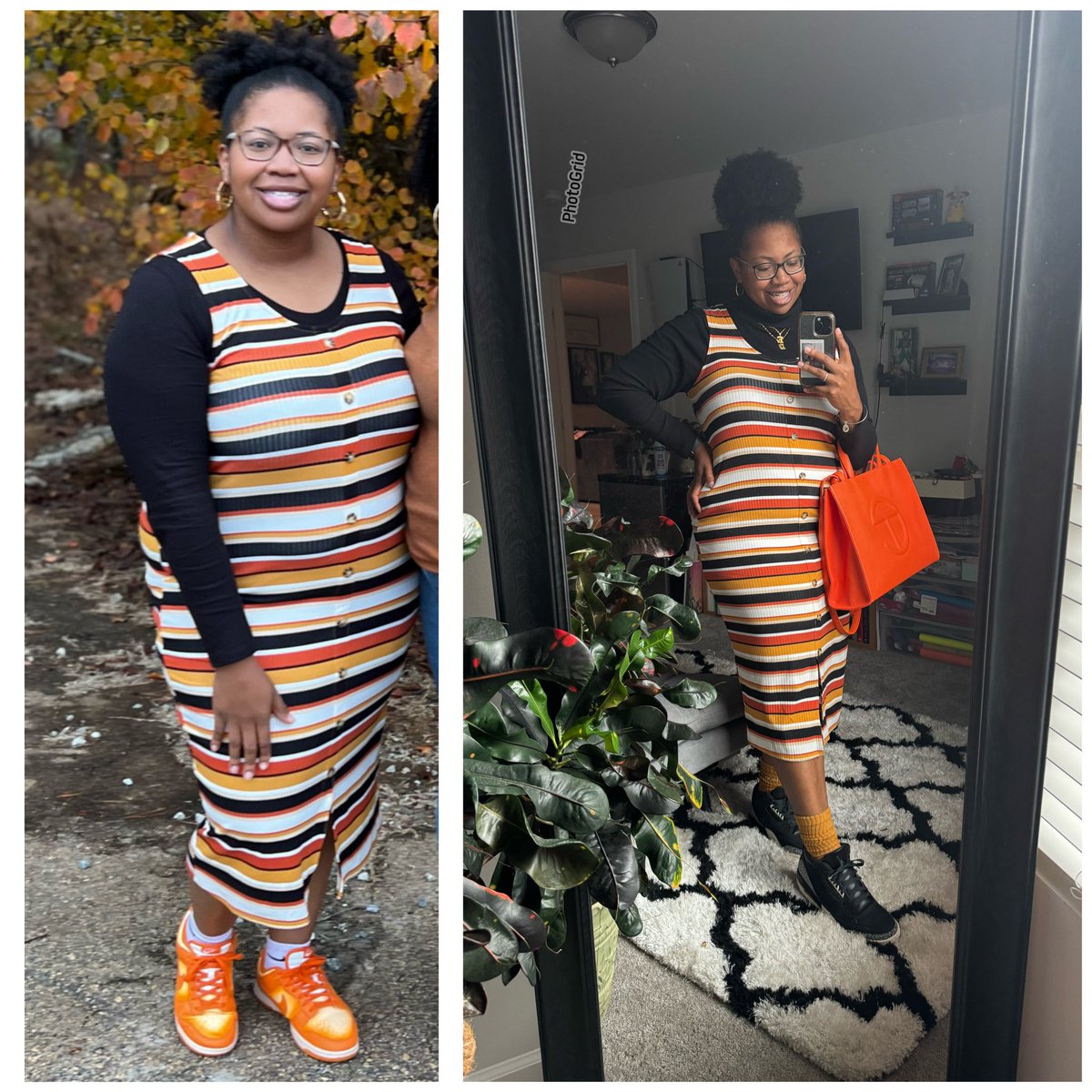 ebbie_sue's tweet photo. It’s really just me vs. me 💪🏽
#ThrowbackThursday #weightlossjourney #motivation #keepgoing #dontQUIT #FITisFUN #caloriedeficit #builtnotbought
👟: Nike Dunk Low - Magma Orange 🧡
👟: AJ III- Off Noir 🖤
👜: Telfar https://t.co/8PyEj9taDP