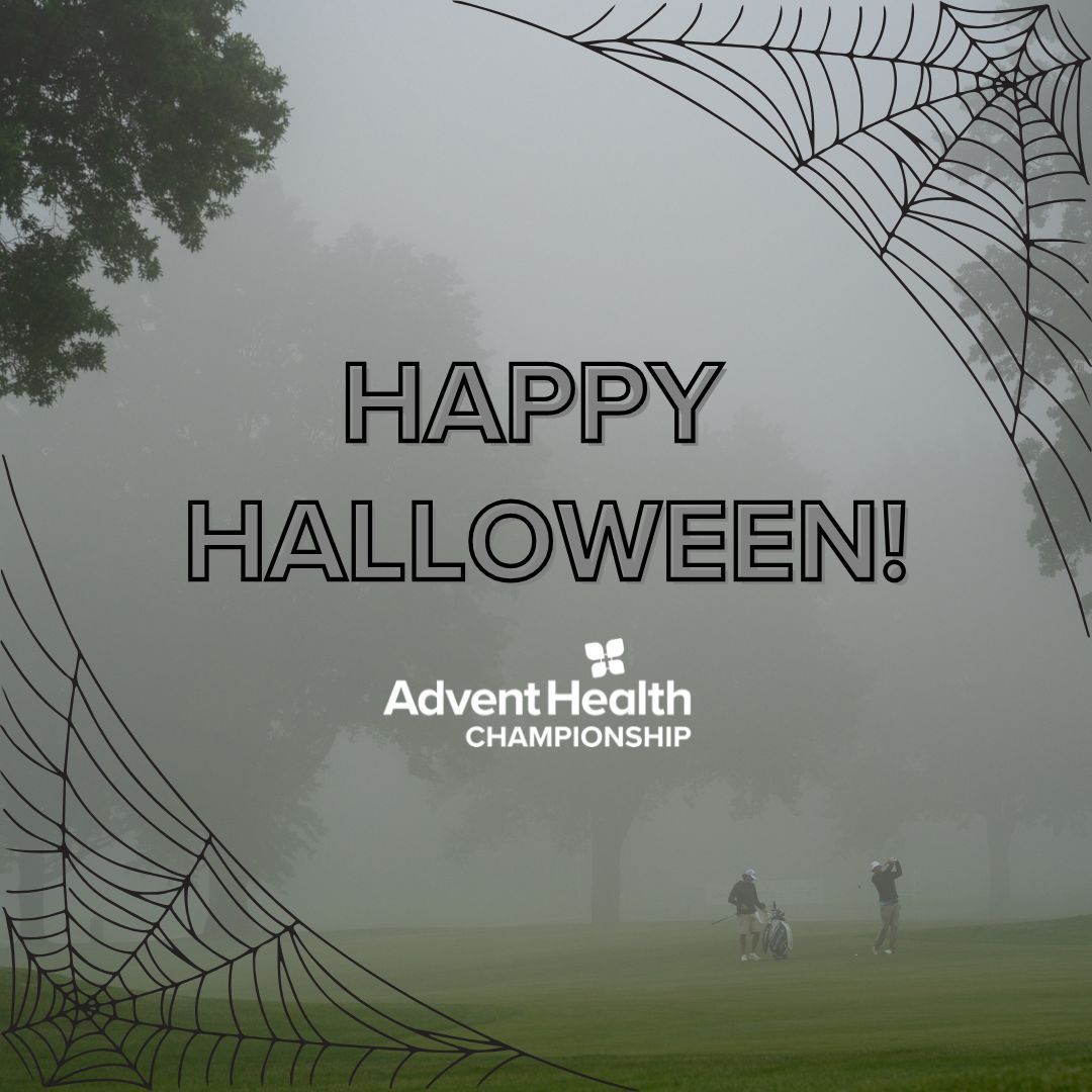 Happy Halloween from the AdventHealth Championship! 

Our 2024 Official Pro-Am presented by ACE featured a gloomy layer of fog to start the day - perfect for a Halloween post. Only a *few* golf balls were lost that day 😉😋