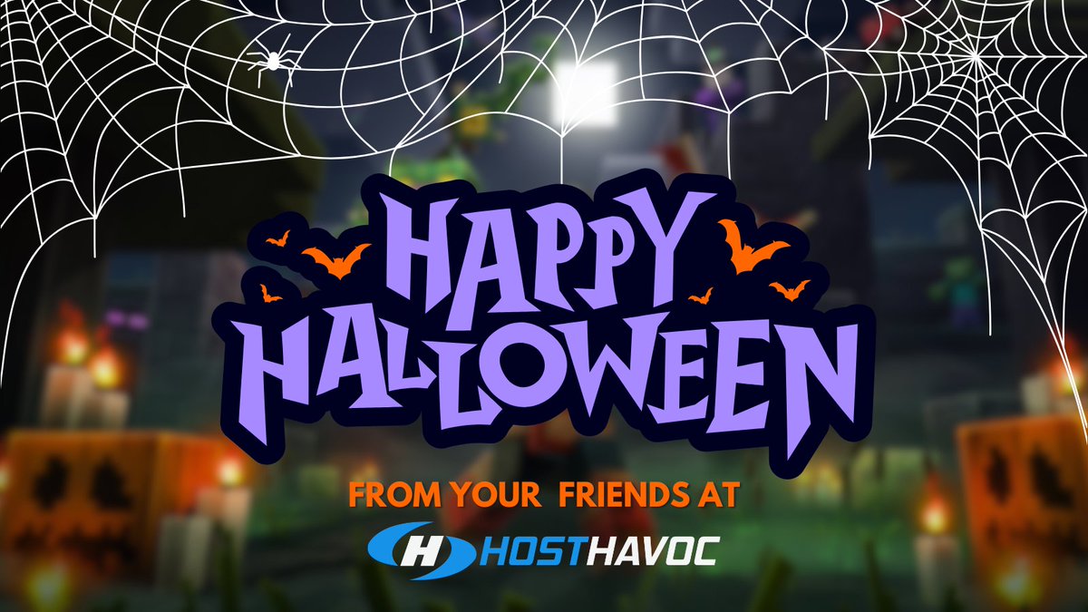 HostHavoc's tweet image. 👻 Happy Halloween from Host Havoc! 🎮 Wishing you a night full of games, treats, and just the right amount of spooky! 🎃 #HappyHalloween
