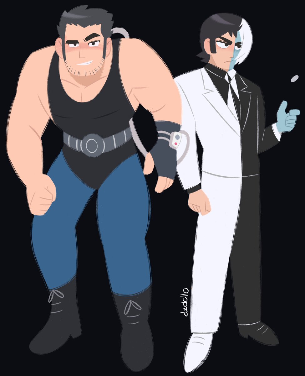 dzdello's tweet photo. Ken &amp; Kyle Katayanagi as Two-Face 🎭
Lucas Lee as Bane 💪🏼

#kenkatayanagi #kylekatayanagi #lucaslee #ScottPilgrim #ScottPilgrimTakesOff https://t.co/opGjAVZwJB