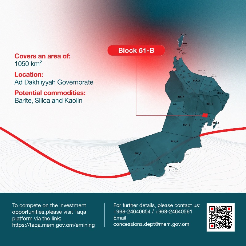 memgovom's tweet photo. Discover Promising Investment Opportunities in Mining Concession Areas From Exploration to Mining in the Sultanate of Oman
https://t.co/joI11RcsV7
#mining #Exploration #Investment #Oman #Taqa_Platform #Oman_Transformation