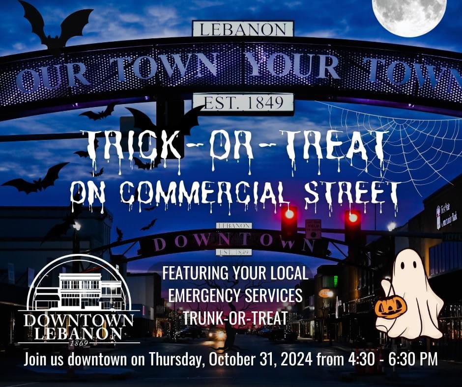 DTLebanonMO's tweet photo. Tonight’s the Night! 🎃 

Trick-or-Treat on Commercial Street is here! Join us in downtown Lebanon tonight from 4:30 PM to 6:30 PM for a spooky, safe, and fun-filled evening. 🍬👻  We can’t wait to see all the smiling faces! 🎉 #TrickOrTreatOnCommercialStreet #DowntownLebanonMO https://t.co/BHZY9p0ID0