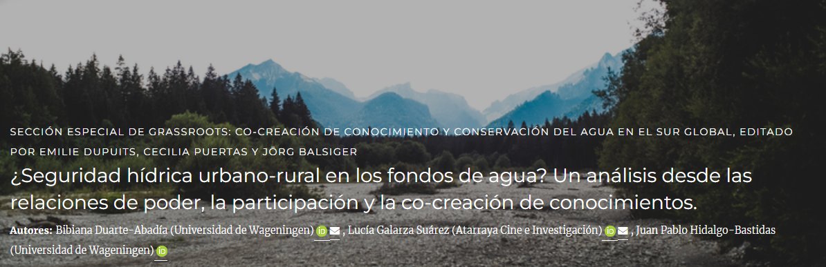 🌱 ¡Sumemos conocimiento a los vínculos urbano-rurales! 🌿
Los Fondos de Agua (FA) han sido herramientas clave para la conservación hídrica, uniendo áreas urbanas y rurales en la gestión del recurso agua. Un ejemplo de esto es el Fondo de Agua de Bogotá <a href="/aguasomos/">agua somos</a> , que desde su