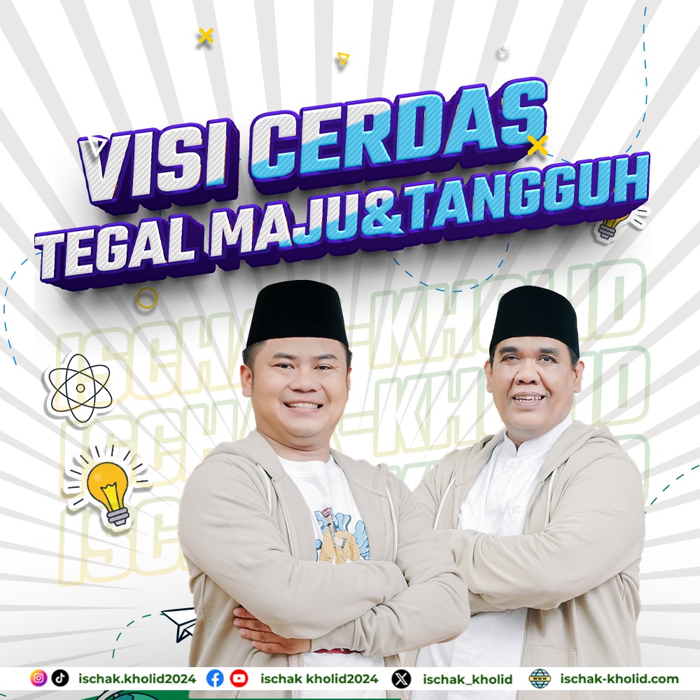 Dengan visi cerdas dan semangat kebersamaan, Mas Ischak dan Kholid siap memajukan Tegal yang tangguh! Yuk, bersama wujudkan Tegal yang lebih baik! 💡🌠

Bersama Ischak &amp; kholid Tegal luwih apik

#BupatiTegal #PilkadaTegal #IschakKholid #Nomor2