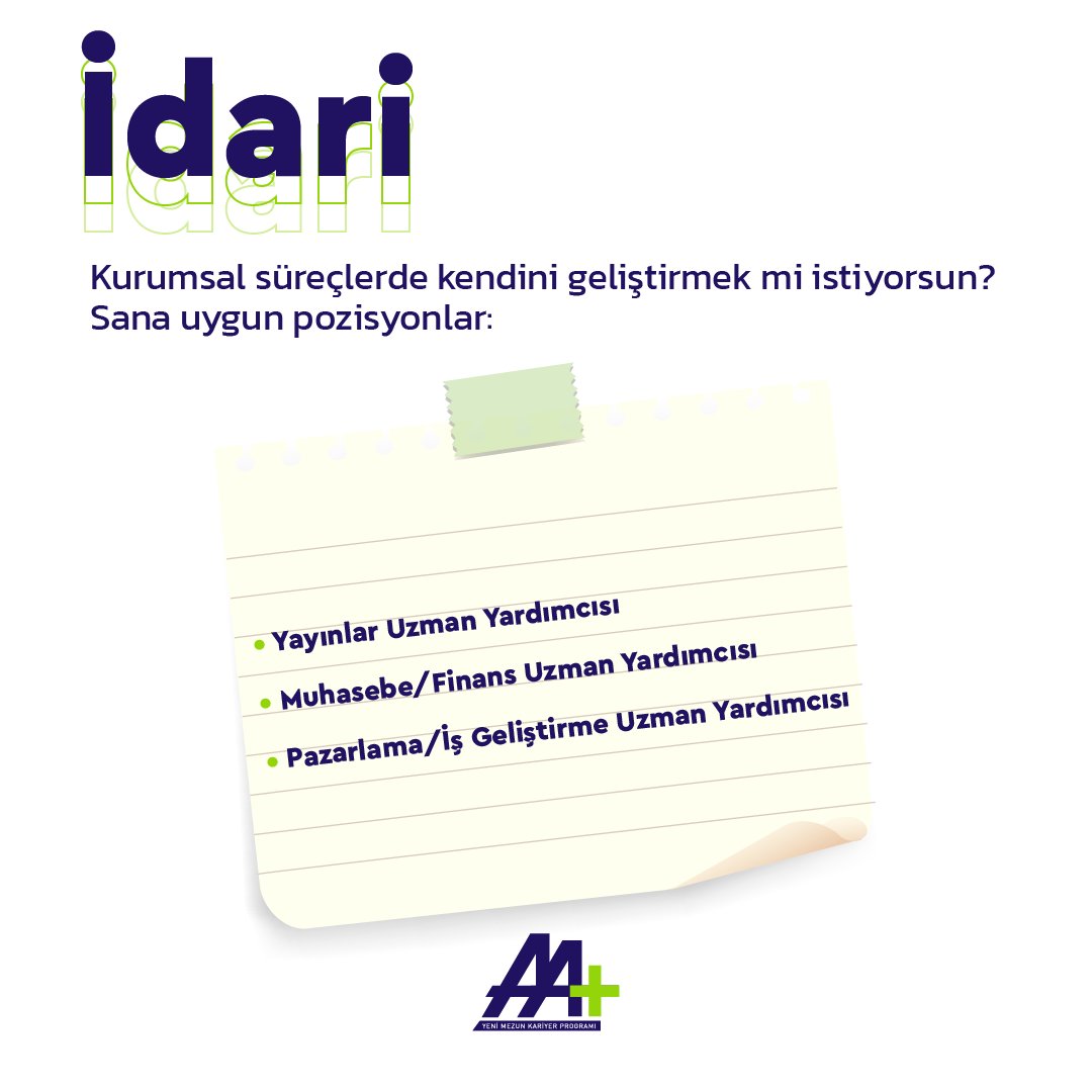 📢 #AA+ Yeni Mezun Kariyer Programı 2024-2 başvuruları devam ediyor

#AA'da kariyerine bir artı ile başlayabileceğin birimlerimiz:

•⁠ Haber
•⁠ Uluslararası Haber
•⁠ Haber Teknik
•⁠ İdari

Birimlerimizi yakından tanımak için: kariyer.aa.com.tr
Programa başvuru için: