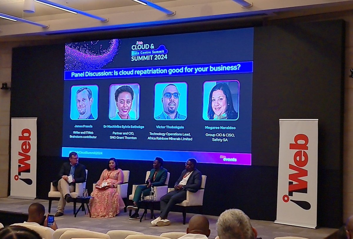ITWeb_Events's tweet image. Cloud repatriation is not an anti cloud campaign, this was highlighted during an insightful panel discussion on whether cloud repatriation is good for business. #ITWebCloudSummit2024
