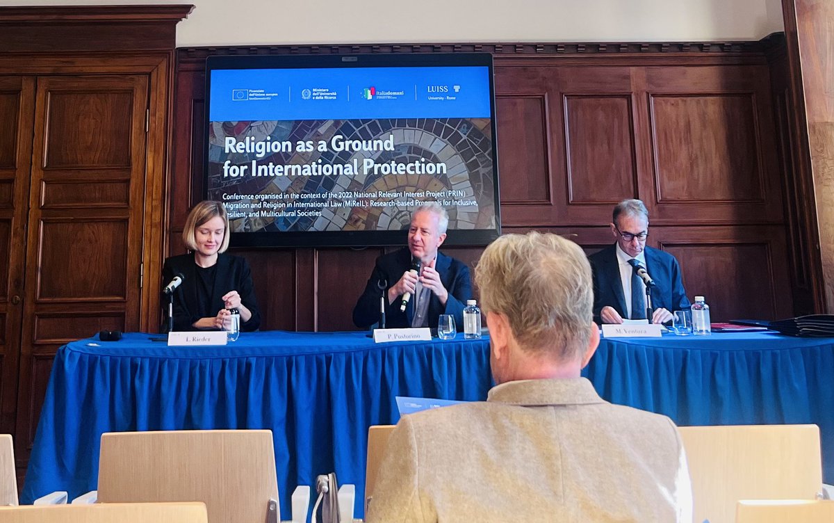 PsychAID's tweet photo. @hedayat_selim presenting her stellar work on Credibility Assessment of Asylum Claims based on Religion at the conference Religion as a Ground for International Protection organized by the project Migration and Religion in International Law at Luiss University in Rome. https://t.co/GMf3SXfAew
