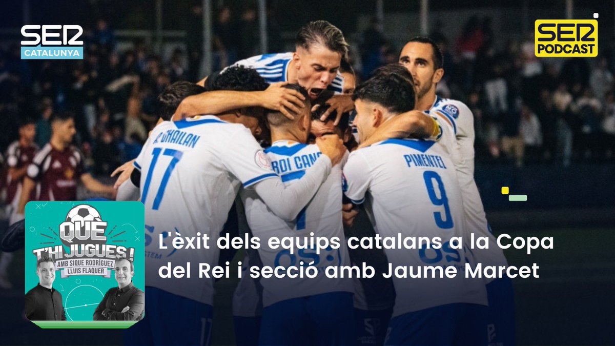🎙️ Dijous al #QuèThiJugues!

🔹 Programa complet: cadenaser.com/audio/17303803… 

🏆 L'èxit dels equips catalans a la Copa

🔴 Vic es prepara per una tarda històrica amb @JuliBerenguer_ 

🏡 L'èxit de La Masia amb <a href="/jaumemarcet/">Jaume Marcet</a> 

‼️ Parlem amb Esteban Ibarra

🎬 Documental 'Se Acabó'