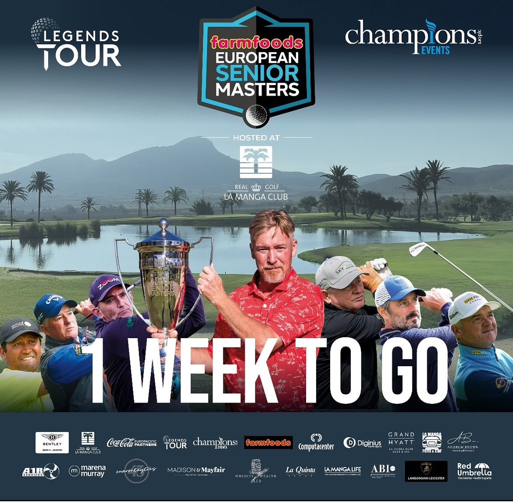 Just 1 WEEK to go until the Farmfoods European Masters kicks off!!

We look forward to welcome all our Amateurs, Professionals and Celebrities 🤩🤩