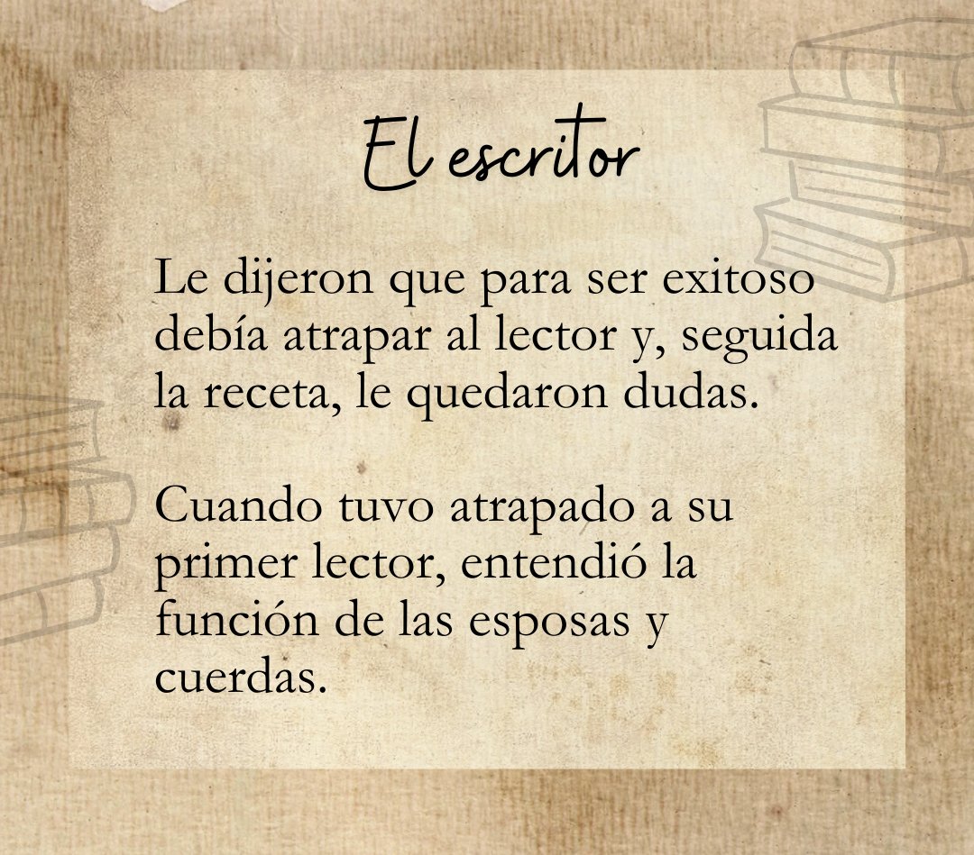 anwarvazquez's tweet photo. El escritor
#microcuento #escritor https://t.co/8RZ2sAOy1r
