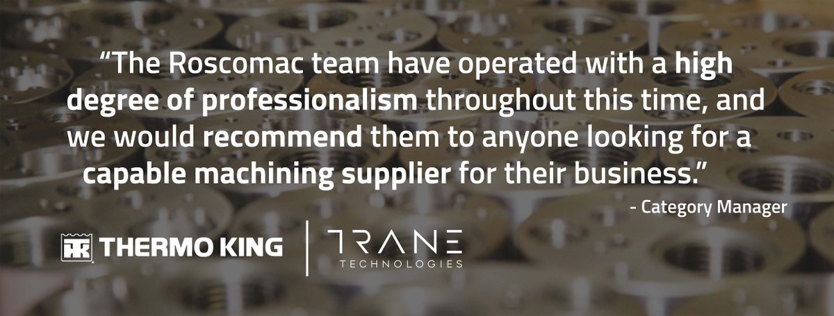 “Roscomac operates with professionalism.”

Partner with a supplier you can trust. #Precision #CNC #Manufacturing