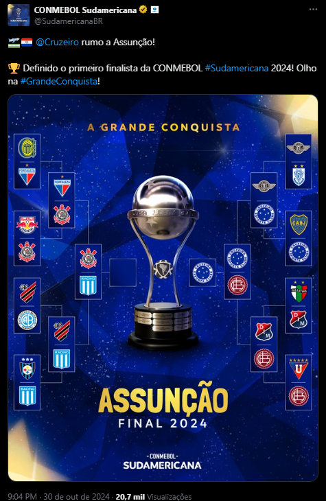 O CRUZEIRO SE RECUSA A ACABAR.

Fomos saqueados, ROUBADOS. Vencemos. 
Falaram que não iriam sair do poder. Vencemos.
Arranharam nossa história e nosso nome. Vencemos. 

Realmente estivemos próximos do fim. VENCEMOS. 
Há 4 anos, lutávamos. HOJE VENCEMOS! 

Vamos por mais!🦊💙🤍