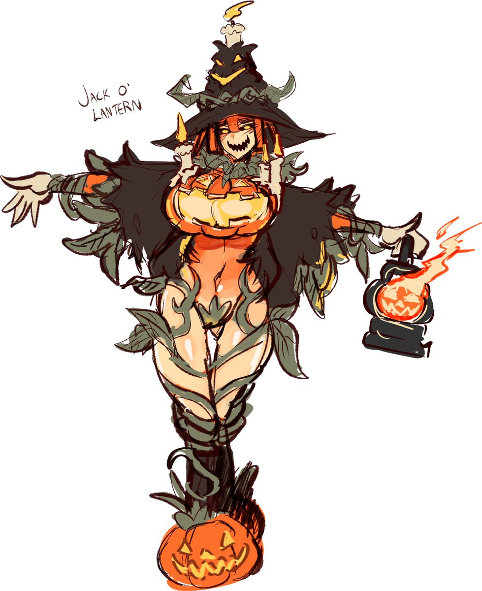Have a gal befitting of the holiday! “Jack o’ lanterns” occur when monster energy seems into a pumpkin transforming them into humanoid shapes!
Art by <a href="/NakayoshiKaze/">風KAZE (COMMS OPEN)</a>