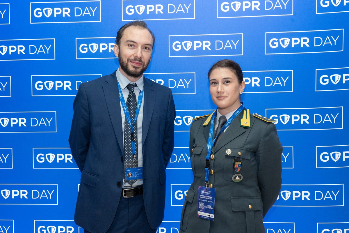 GDPRDay's tweet photo. Ringraziamo il Capitano Francesca Esposito, della Guardia di Finanza, per la partecipazione al #GDPRDay 2024 come ospite istituzionale. 

#guardiadifinanza #gdpr #ffoo #ffaa #forzedellordine #protezionedati #sicurezzainformatica https://t.co/HgDvuKyveF