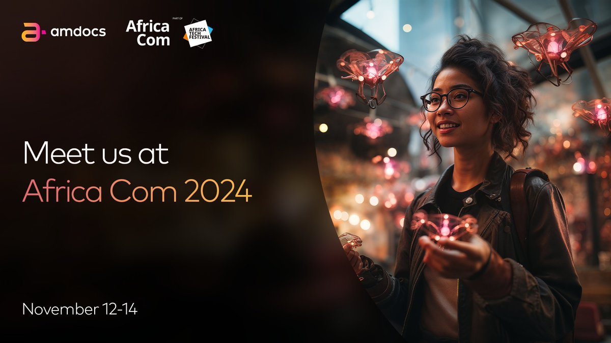 Amdocs's tweet photo. Meet #Amdocs at Africa Com 2024 to see how our #B2B Solutions are driving growth and new business opportunities. Learn more about our tailored #innovations here: https://t.co/m7gZxvYvms #AfricaCom24 https://t.co/w2Kqv1KpSn