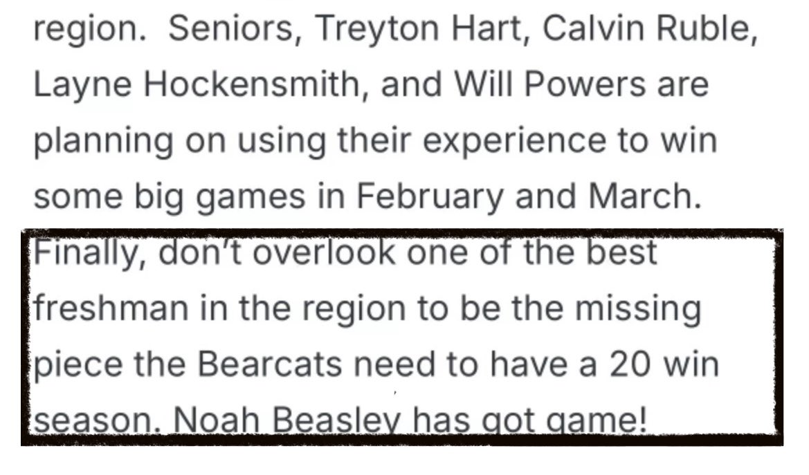 Thank you for the write up 8th region Ky! 💯