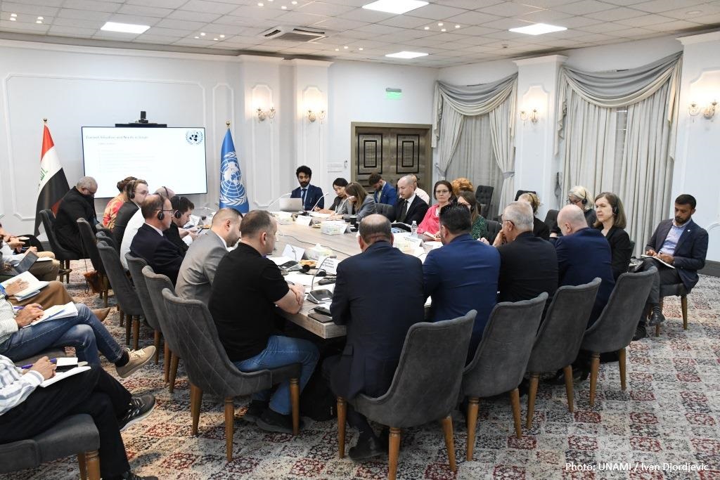 UNIraq's tweet photo. Today marks a crucial milestone in advancing stabilization efforts in Sinjar. At the Sinjar Task Force meeting, the UN presented initial findings from a joint needs assessment with the Government of Iraq, which will inform future program of work in Sinjar. #UNIraq https://t.co/hJdpQMCav2