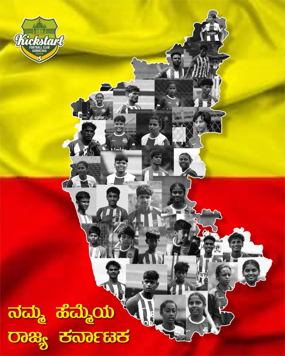Kickstart_fc's tweet photo. ಕನ್ನಡ ರಾಜ್ಯೋತ್ಸವದ ಶುಭಾಶಯಗಳು 🟡🔴
Karnataka is our home, and then a little more. Our dreams and aspirations have been intertwined with the rich sporting talent in the state.
#KarnatakaRajyotsava #KickstartFC #ProudKannadigas #FootballInKarnataka #Kannada #Kannadigapride https://t.co/kxfC4VK1Ix