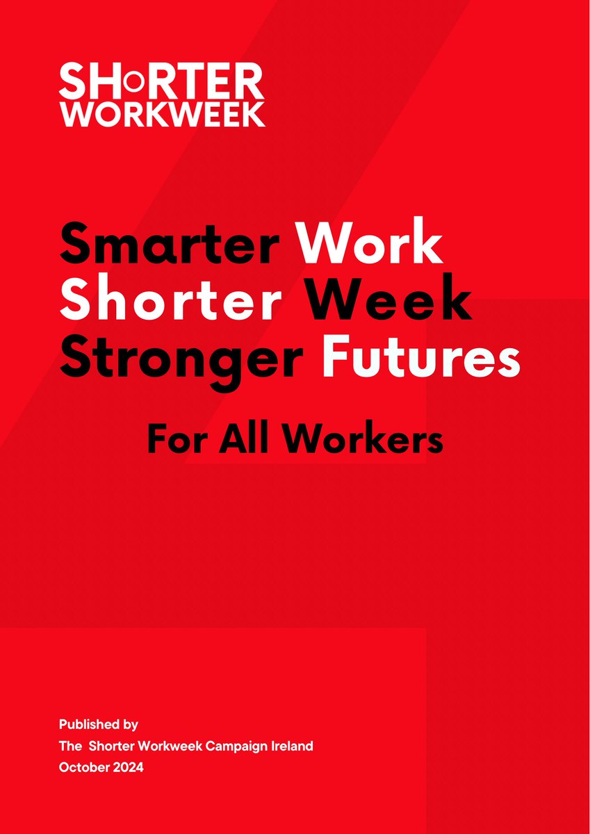 Shortr_workweek's tweet image. A reduced hour workweek benefits workers, supports a healthier society, and strengthens our economy.

Ahead of the next General Election, the Shorter Workweek Ireland Campaign are calling on candidates to back these policies👇

Join us in pushing for this change.