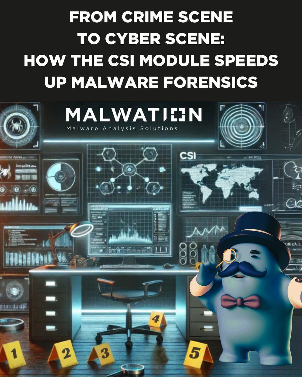 🚨 New Blog Post Alert🚨
In the blog post, we explained:
✨ The role of CSI Module
🚀 How it streamlines investigations 
🔐 Key insights for professionals

🔍 From Crime Scene to Cyber Scene: How the CSI Module Speeds Up Malware Forensics 🔍

Read now 👉 malwation.com/blog/from-crim…