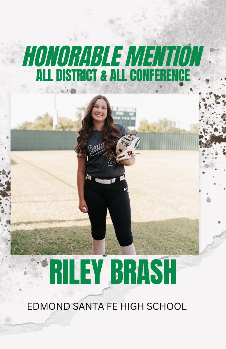 Congratulations to Riley Brash (2027) for Honorable Mention All District &amp; All Conference! 👏🏼