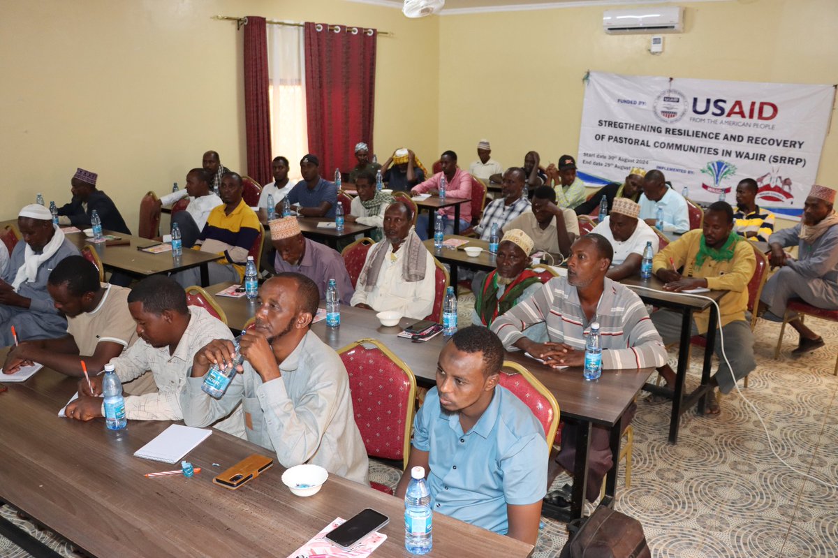 In partnership with the <a href="/WajirKE/">𝐖𝐚𝐣𝐢𝐫 𝐂𝐨𝐮𝐧𝐭𝐲 𝐆𝐨𝐯'𝐭</a>  Livestock Department, <a href="/wasda_kenya/">Wasda kenya</a> successfully conducted a comprehensive training session for community livestock disease reporters from Eldas, Wajir North, and Wajir West sub-counties.