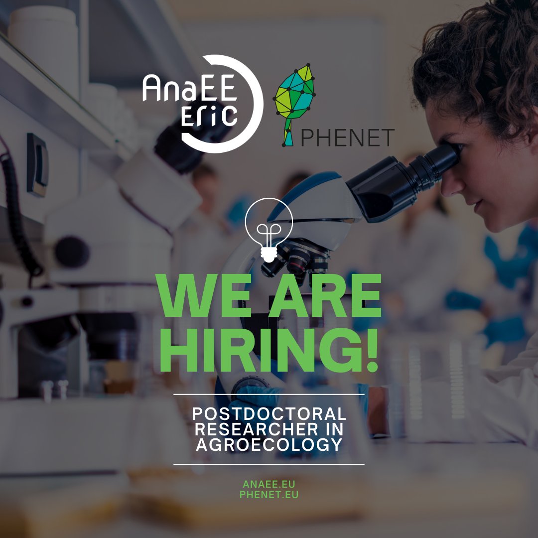 #HiringAlert We are looking for a Postdoctoral Researcher in Agroecology for the <a href="/phenet_project/">PHENET</a> ! 🌍

🗓️Deadline: 22 November 2024
👉 Learn more and apply today: anaee.eu/news/open-posi…