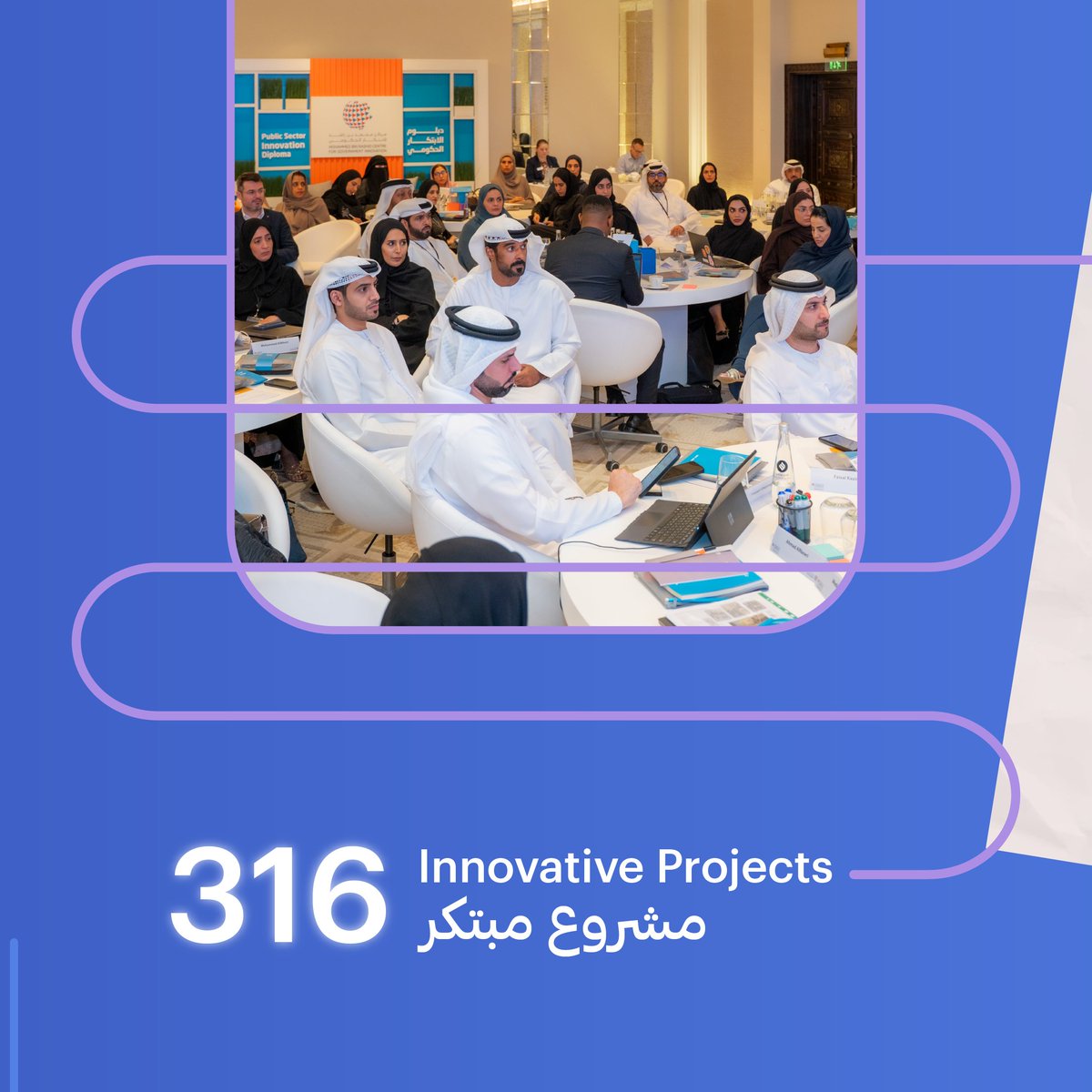 MBRinnovation's tweet image. #دبلوم_الابتكار_االحكومي يواصل بناء جيل من القادة الذين تركوا بصمتهم في العمل الحكومي والمجتمع.

#PSID builds a generation of leaders who have left their mark on government work and society.