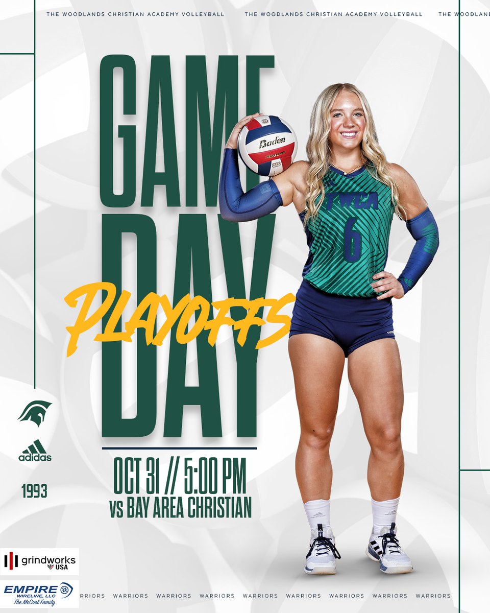 IT’S PLAYOFF TIME! 🎉 Our Volleyball team hits the court at 5 PM tonight! Show up, show out, and let’s rally our Warriors to victory! 🏐💪 #WeAreTWCA #WarriorFamily