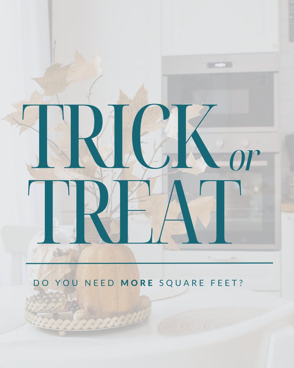 NSteffler84's tweet photo. 🎃 Trick or Treat! 🏡 Do you need more square feet? Whether you are feeling like your space is getting a little tight or you are just dreaming of a bigger home, we would love to hear from you! Drop a comment below and let us know if you are!🍂 #TrickOrTreat https://t.co/ofVgC6MpqT