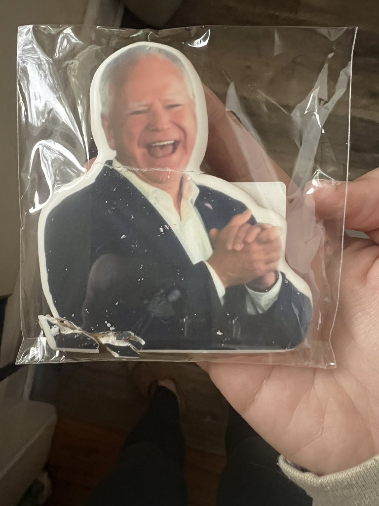 I have a lot to say about my experience as a content creator at the Harris/Walz rally in Asheville last night but I have to pause and show the cookie from the gift bag because I laughed so hard