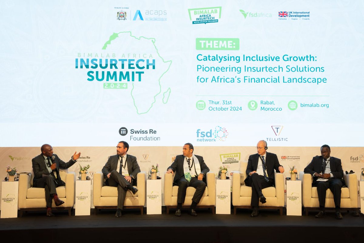Tellistictec's tweet image. Earlier on, the Regulators Panel dives deep into a critical topic—Are we ready for #InsureTech #passporting in Africa? With some of the most influential voices in regulation on stage, this discussion, led by @EliasOmondiX  from @FSD Africa.