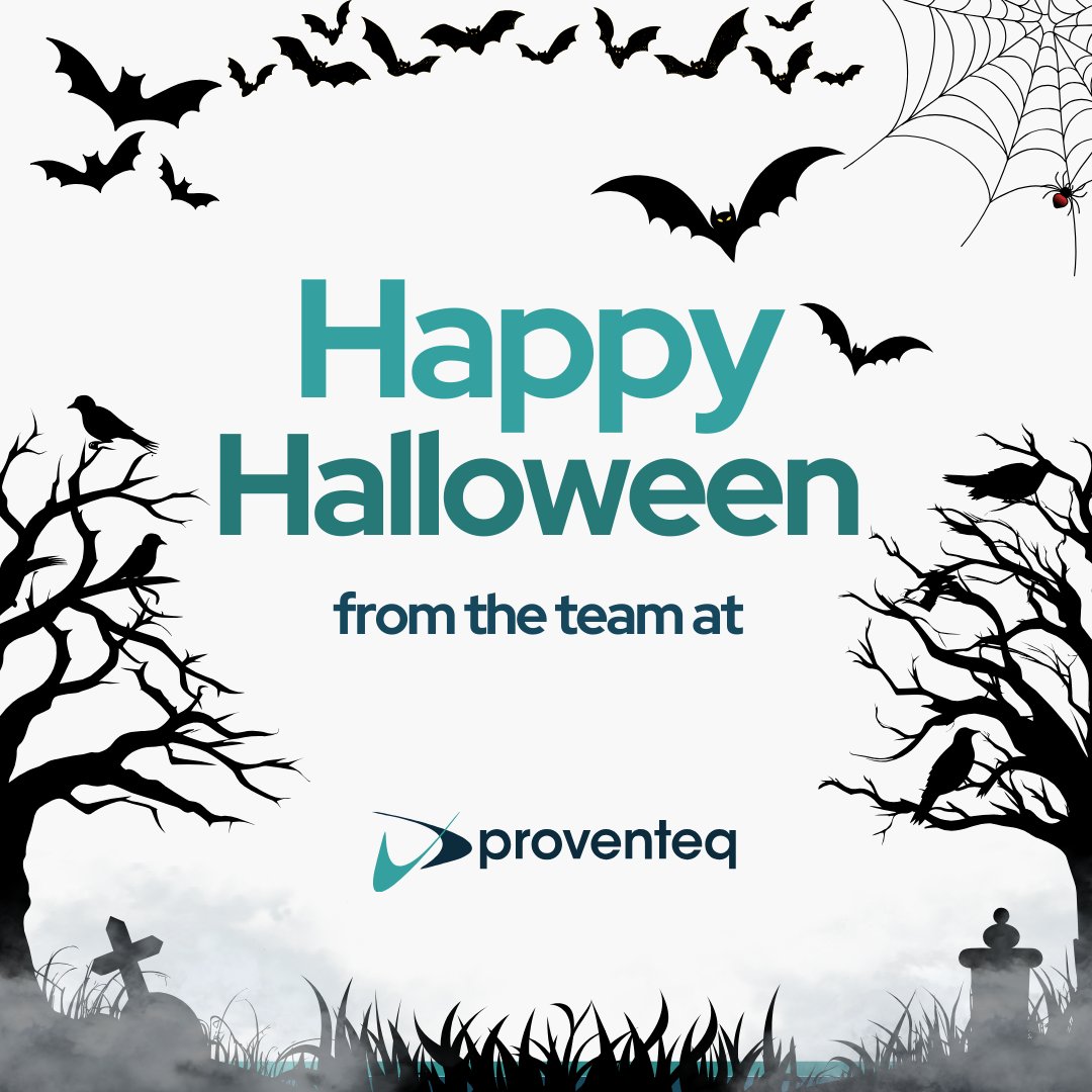 Proventeq's tweet image. Happy Halloween from all of us at Proventeq! 🎃👻 
Wishing you a spooky day filled with treats and tech magic! 

#HappyHalloween #TechSpirits #DigitalTransformation