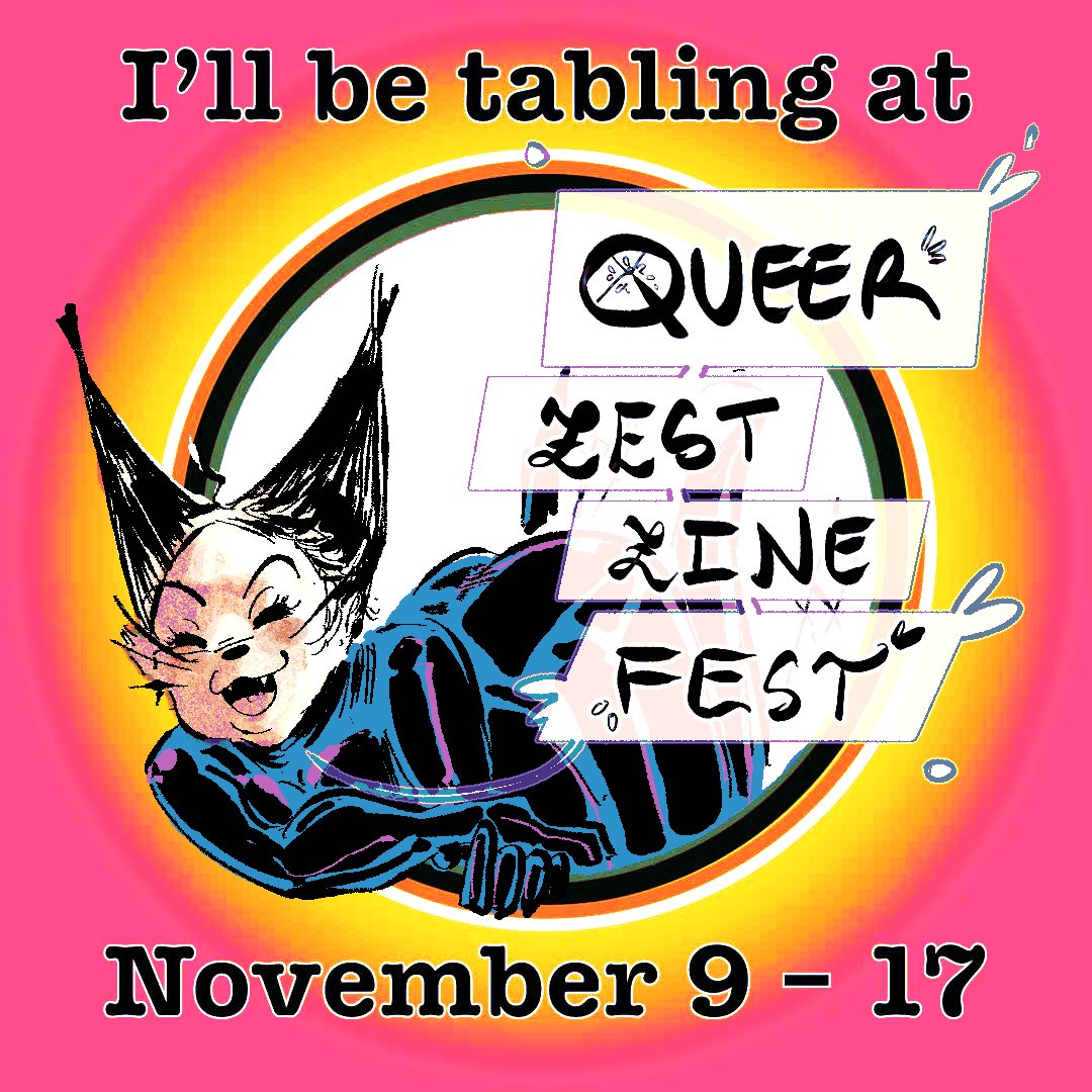 Hello Friends! I’m back again to announce that I’m gonna table at <a href="/QueerZest/">Queer Zest</a> in a little more than a week 💕🙏🏻 Can’t wait to see you all during the Fair,  it’s  gonna be  zesty😈🔥 💖💦 !

 (ps:  i’m active on bluesky so see you there as  well for my og art and🔞💖🔷)