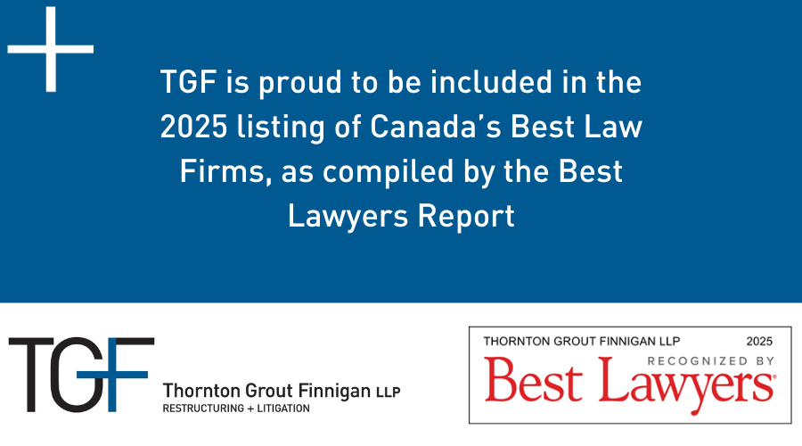 TGF is proud to be included in the 2025 listing of Canada’s Best Law Firms, as compiled by the Best Lawyers Report.
tinyurl.com/46wbfbhn