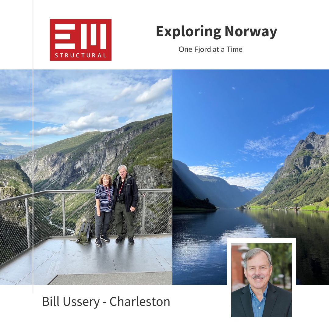 EMStructural's tweet photo. Exploring Norway - One Fjord at a Time🏞️ 

Bill Ussery and his wife, Dessie, just returned from their wonderful trip to Norway. Their trip included a cruise with lots of excursions, as well as side trips to several other countries. https://t.co/z7FlNiNGmE