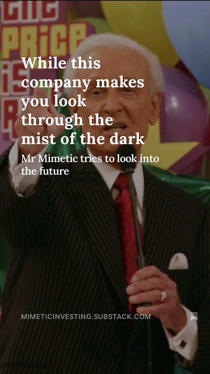 MimeticInvest's tweet photo. Mr Mimetic tries to see the future, while this company makes you look through the dark. https://t.co/ZNqA33f0PX