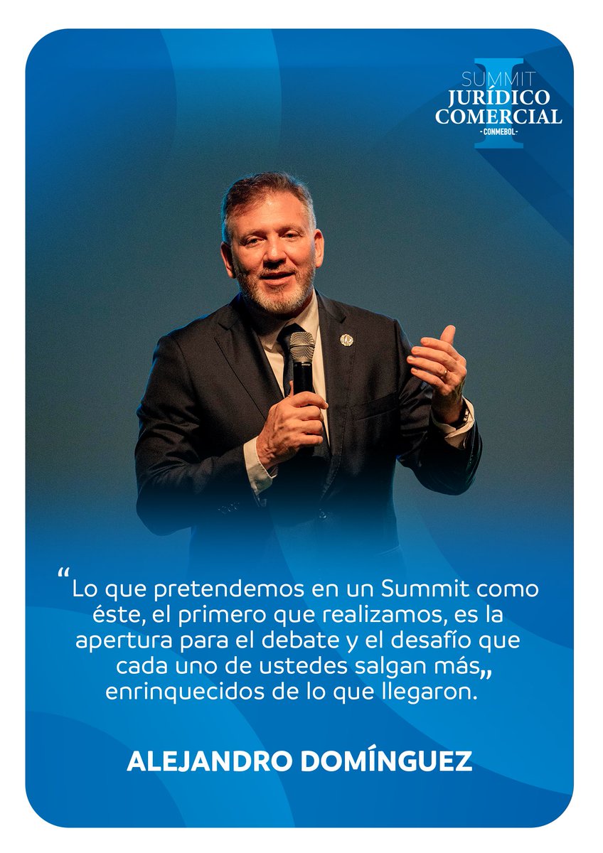 CONMEBOL's tweet photo. 🗣️ @agdws 
➡️ Summit Jurídico Comercial CONMEBOL. 

#SummitCONMEBOL | #CreeEnGrande https://t.co/m521TwGSsm