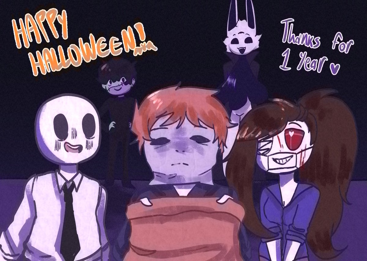 megIoid's tweet photo. happy halloween AND happy 1 year anniversary to experiment 01! (its 8 years old technically but thats complicated) thank you so so much for being so patient with me and reading my silly little comic. its the greatest thing thats ever happened to me!! https://t.co/Ter9NN3KTi