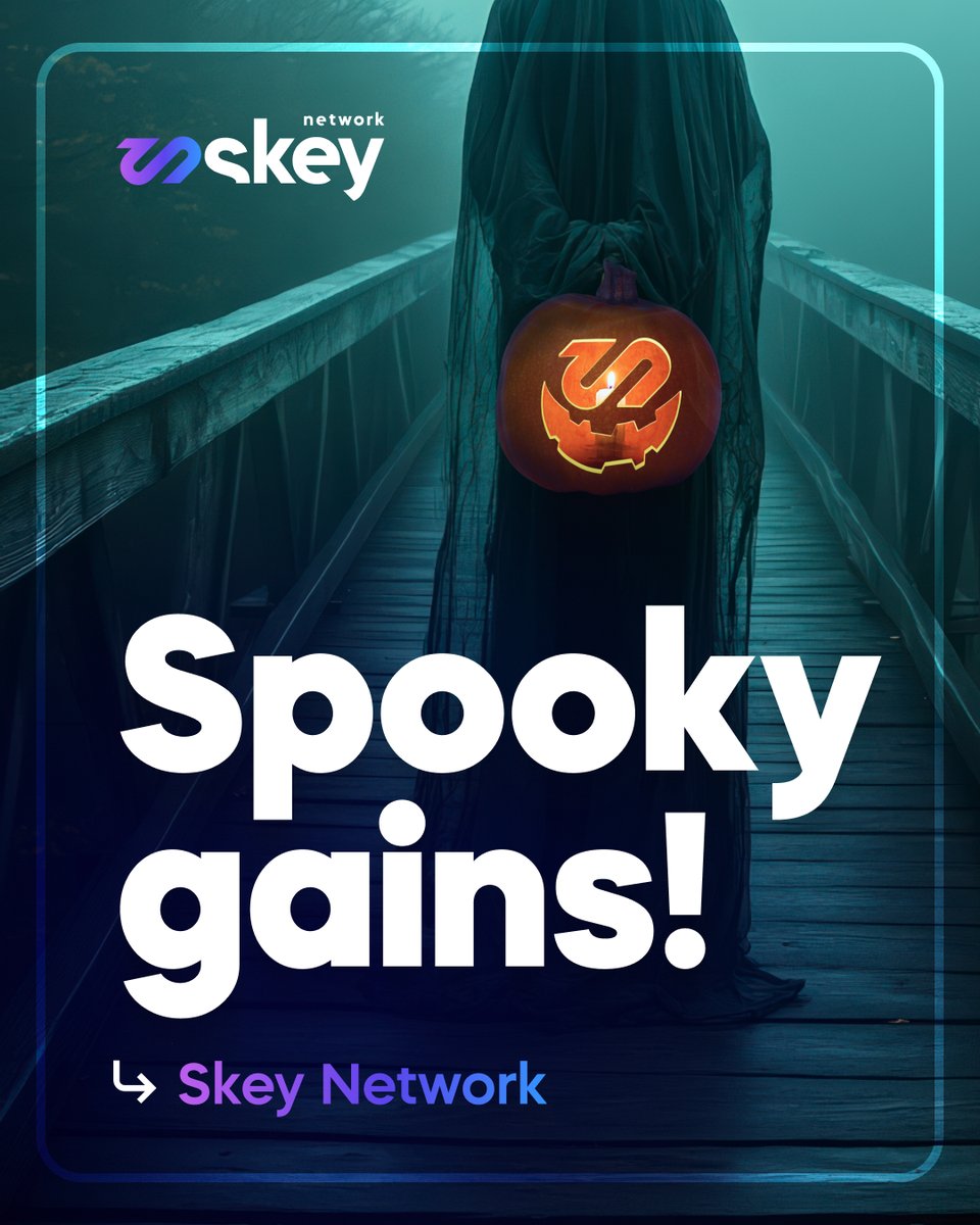 Happy Halloween! 🎃

Wishing you spooky gains and frightfully good investments this bullrun! 🐂

Best wishes from the SkeyNetwork Team. 👻 #hallowen