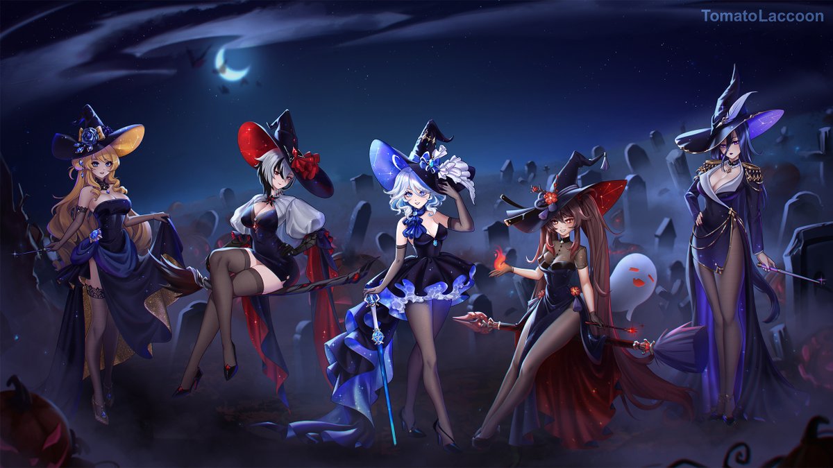 tomatolaccoon's tweet photo. Happy Halloween! 🎃
#GenshinImpact #原神 #Xilonen #Mavuika https://t.co/M1IPiohPww