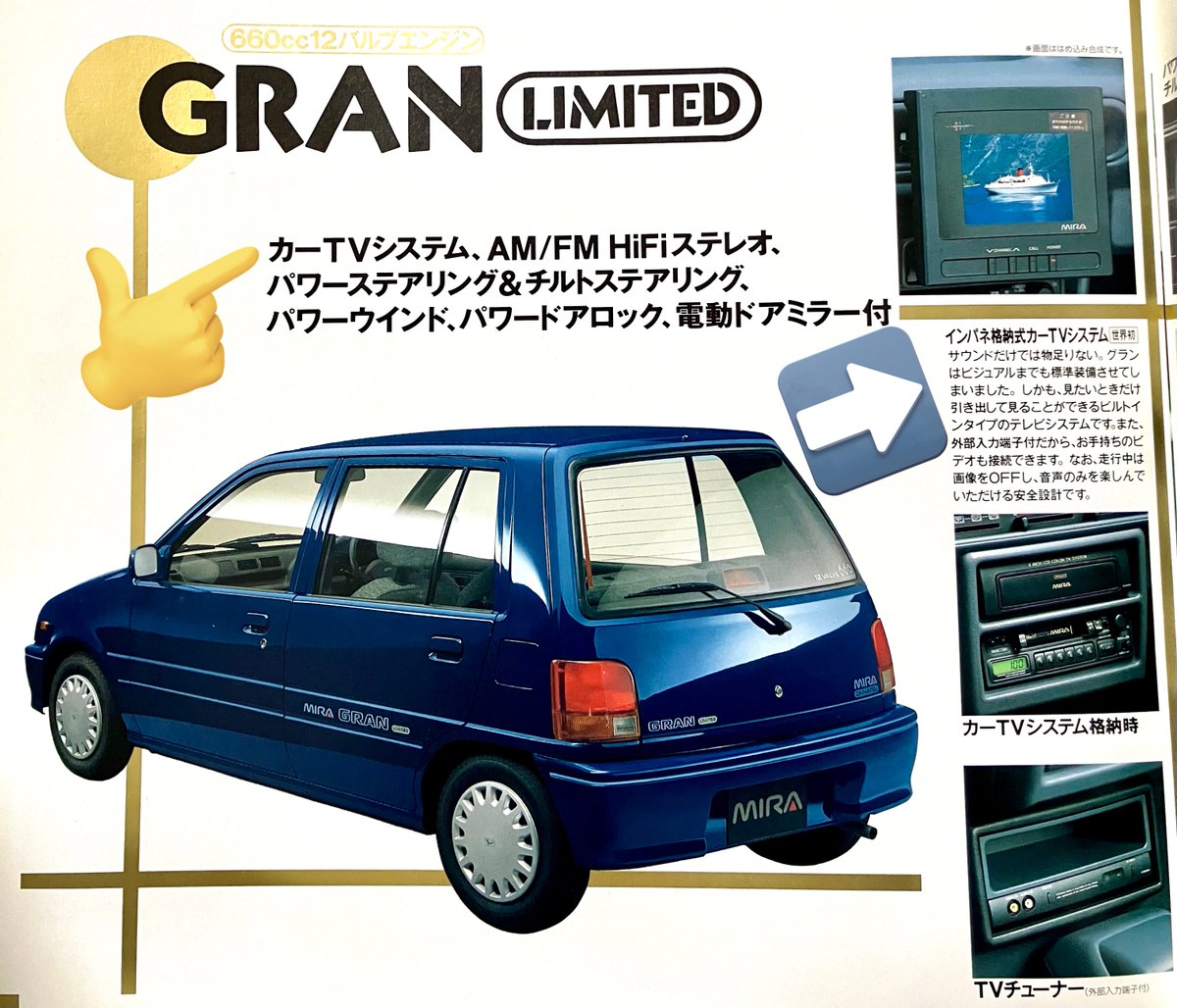 ミラ ダイハツ L200 TR-XX のパーツレビュー ワイドバイザー 後期純正 