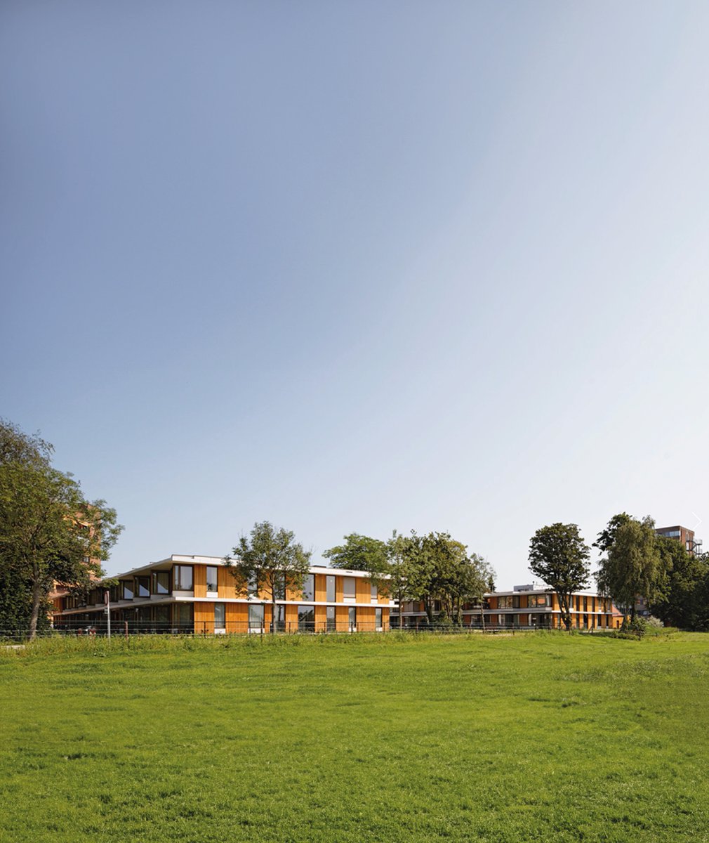Discover De Schiphorst: a nursing home in nature! With 184 care apartments &amp; 24 senior homes, it offers cozy, sustainable living, complete with rainwater systems, solar panels, and views of Het Reestdal. A place to live &amp; thrive! Explore more on our site. #SustainableDesign