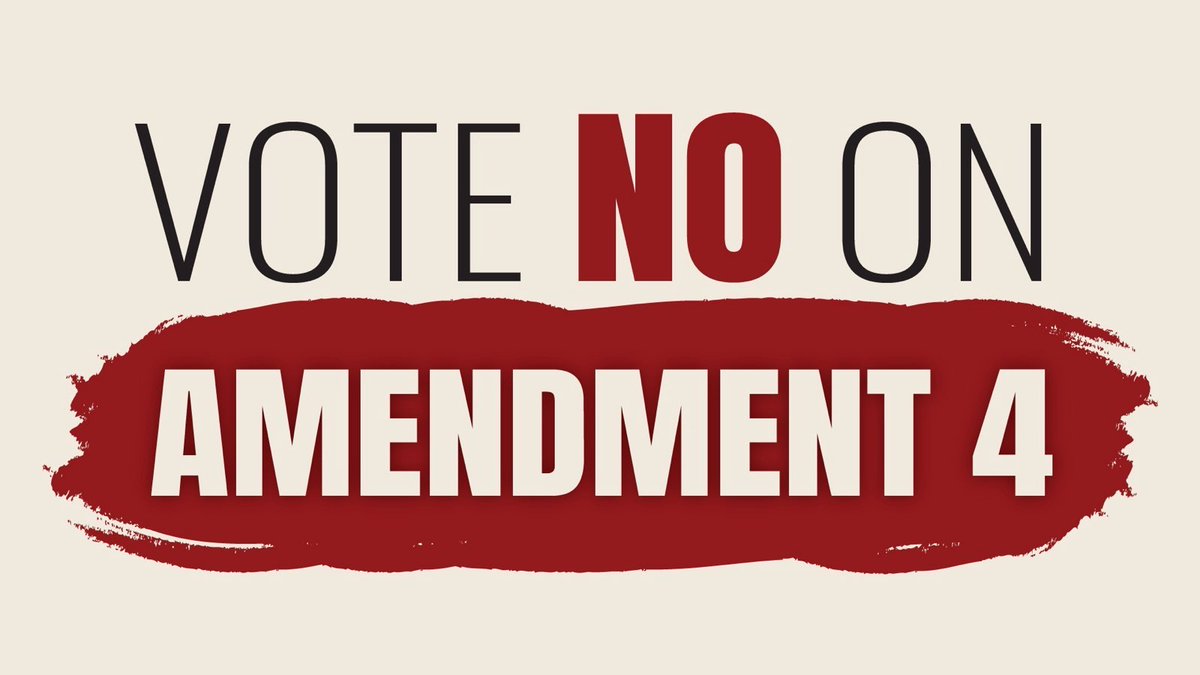 CaseyDeSantis's tweet photo. Vote No on Amendment 4! Its extreme language would:

1. Remove parental CONSENT for a minor getting an abortion (and replace it with mere "notification");
2.  Allow for abortions until birth; and
3.  Remove the requirement for doctors to perform abortions.

Amendment 4 is EXTREME—Vote NO on Amendment 4!